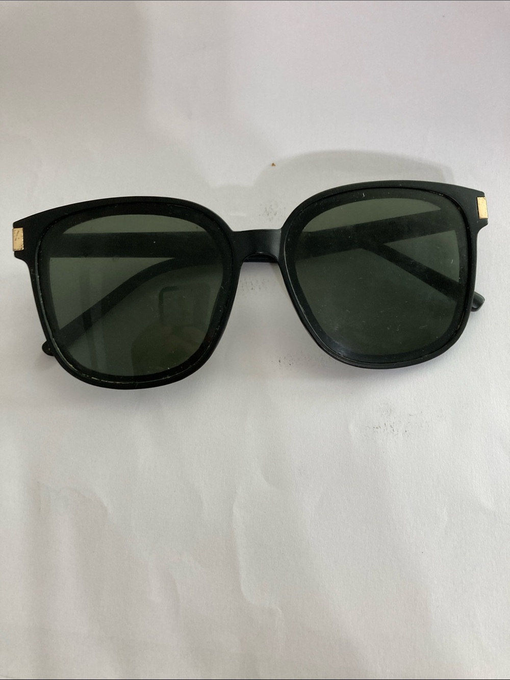 H&M Black Frame Sunglasses with Dark Green Lenses